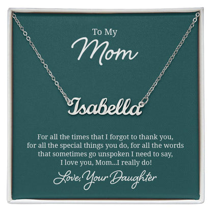 018 - TO MOM FROM DAUGHTER - CUSTOM NAME NECKLACE