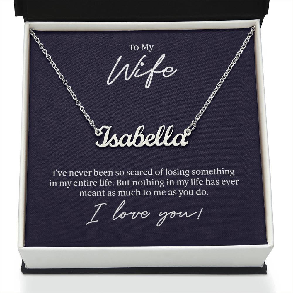 017 - TO WIFE - CUSTOM NAME NECKLACE