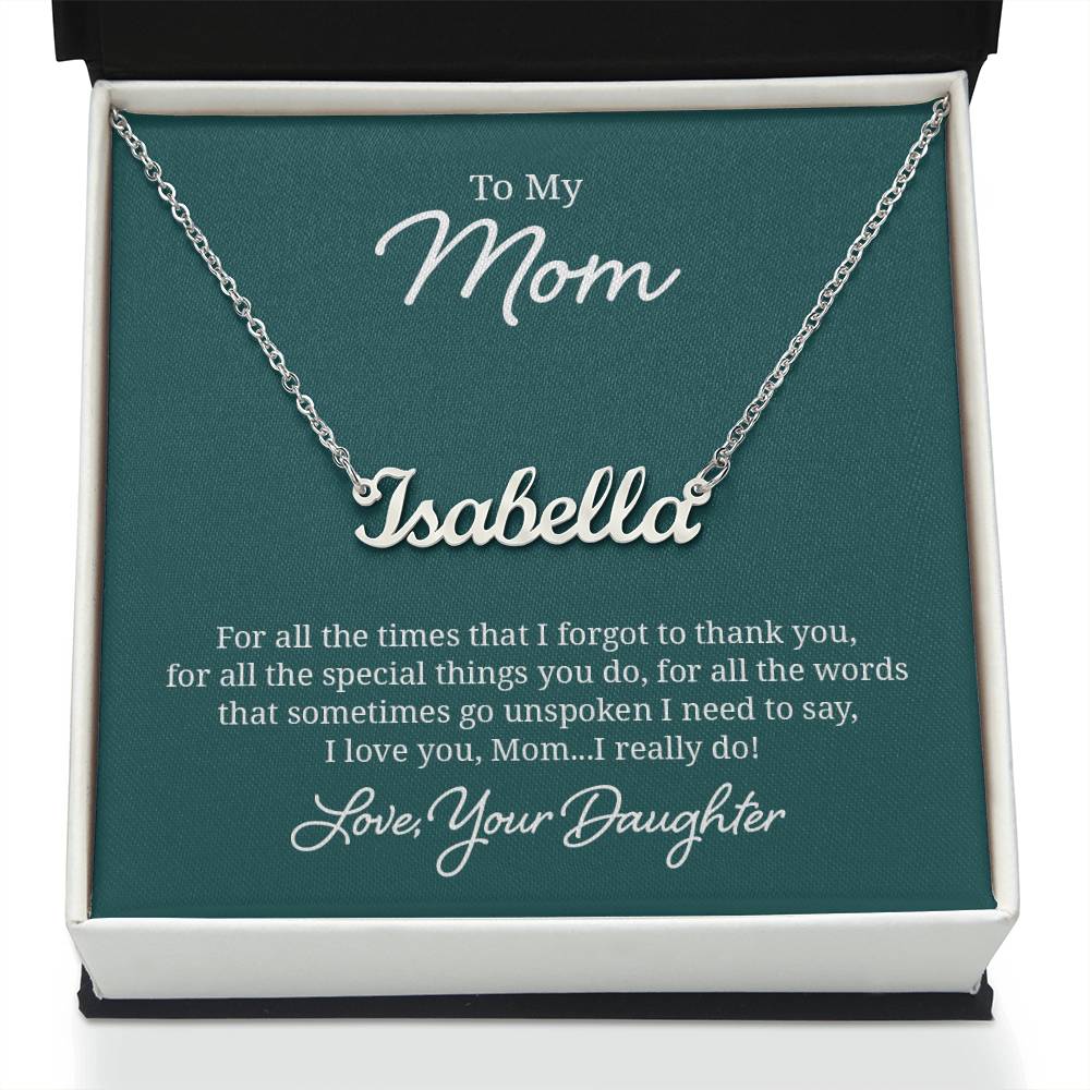 018 - TO MOM FROM DAUGHTER - CUSTOM NAME NECKLACE