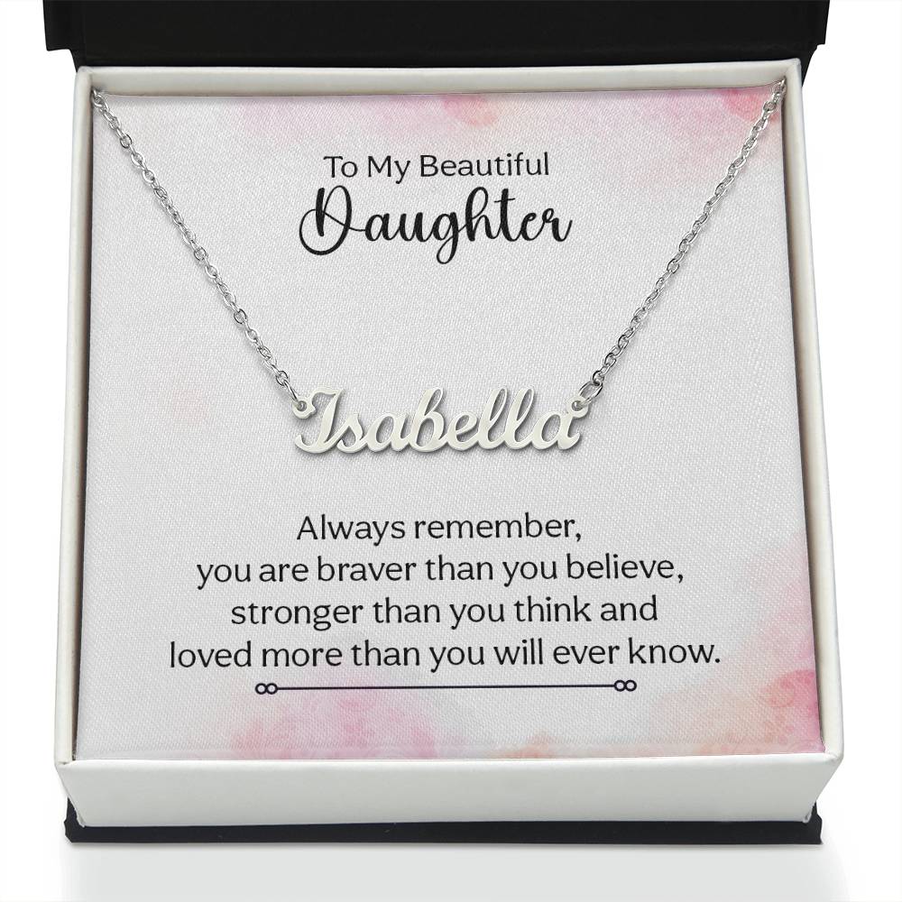 015 - TO DAUGHTER - CUSTOM NAME NECKLACE