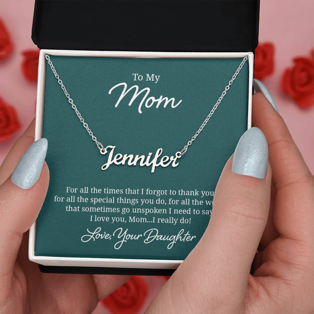 018 - TO MOM FROM DAUGHTER - CUSTOM NAME NECKLACE