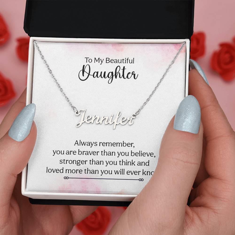 015 - TO DAUGHTER - CUSTOM NAME NECKLACE