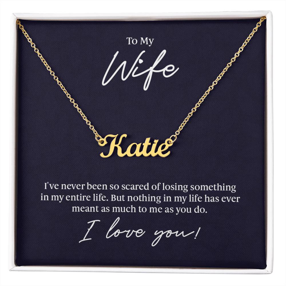 017 - TO WIFE - CUSTOM NAME NECKLACE