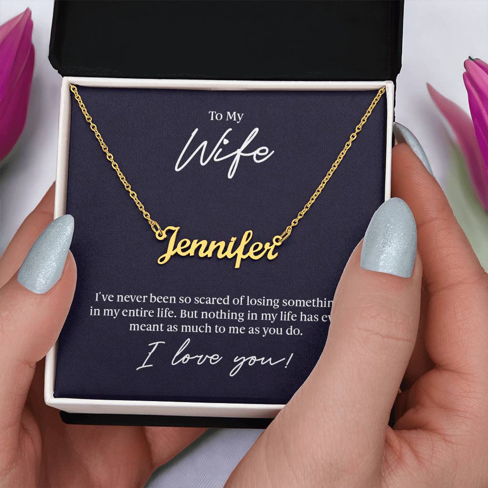 017 - TO WIFE - CUSTOM NAME NECKLACE