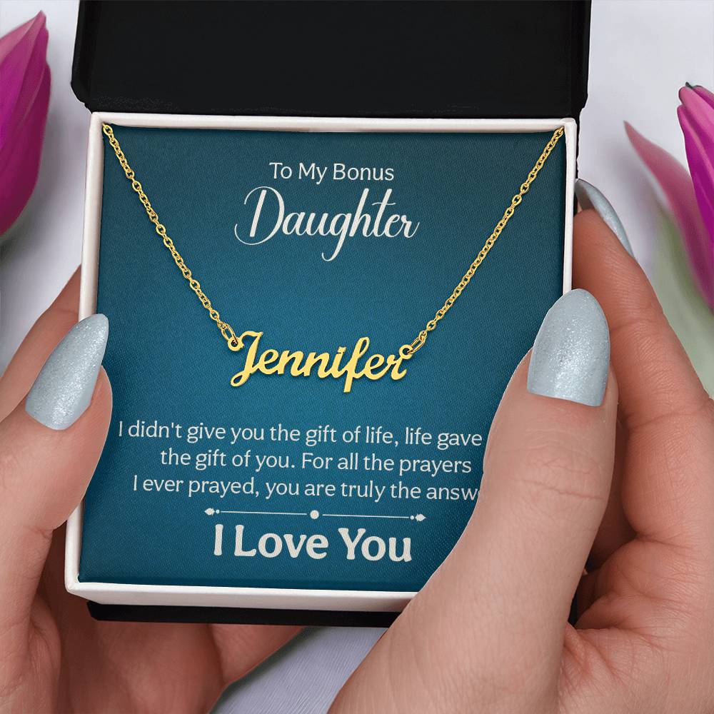 016 - TO BONUS DAUGHTER - CUSTOM NAME NECKLACE