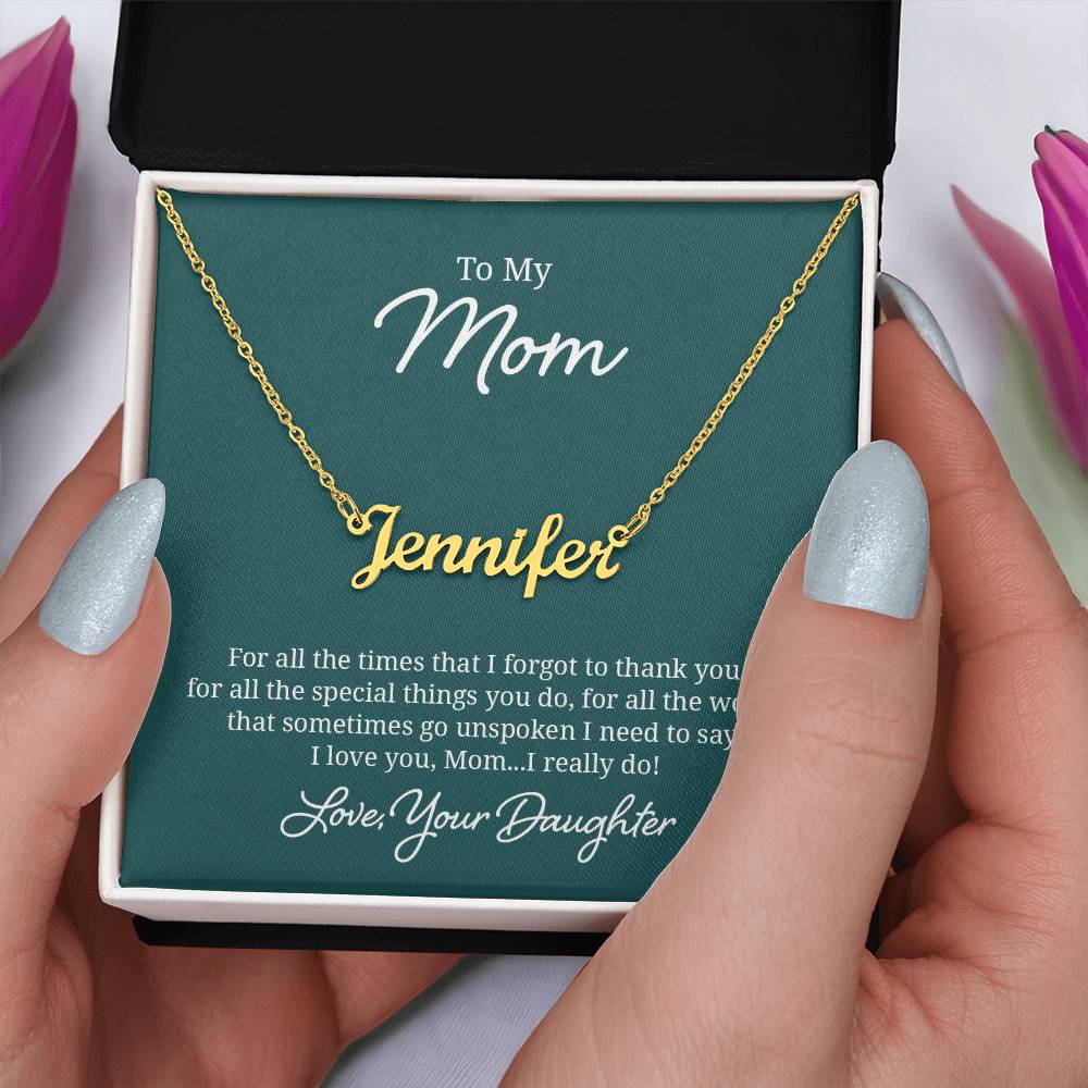 018 - TO MOM FROM DAUGHTER - CUSTOM NAME NECKLACE