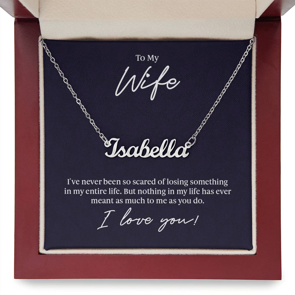 017 - TO WIFE - CUSTOM NAME NECKLACE