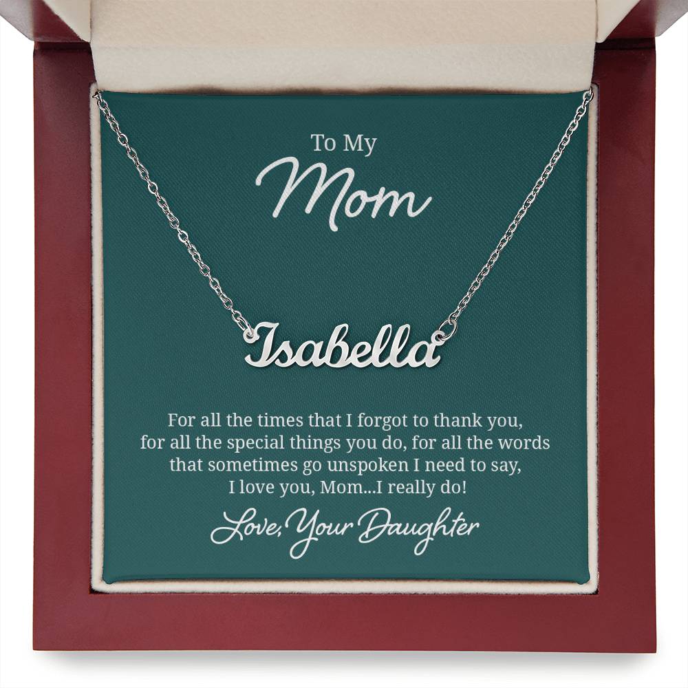 018 - TO MOM FROM DAUGHTER - CUSTOM NAME NECKLACE