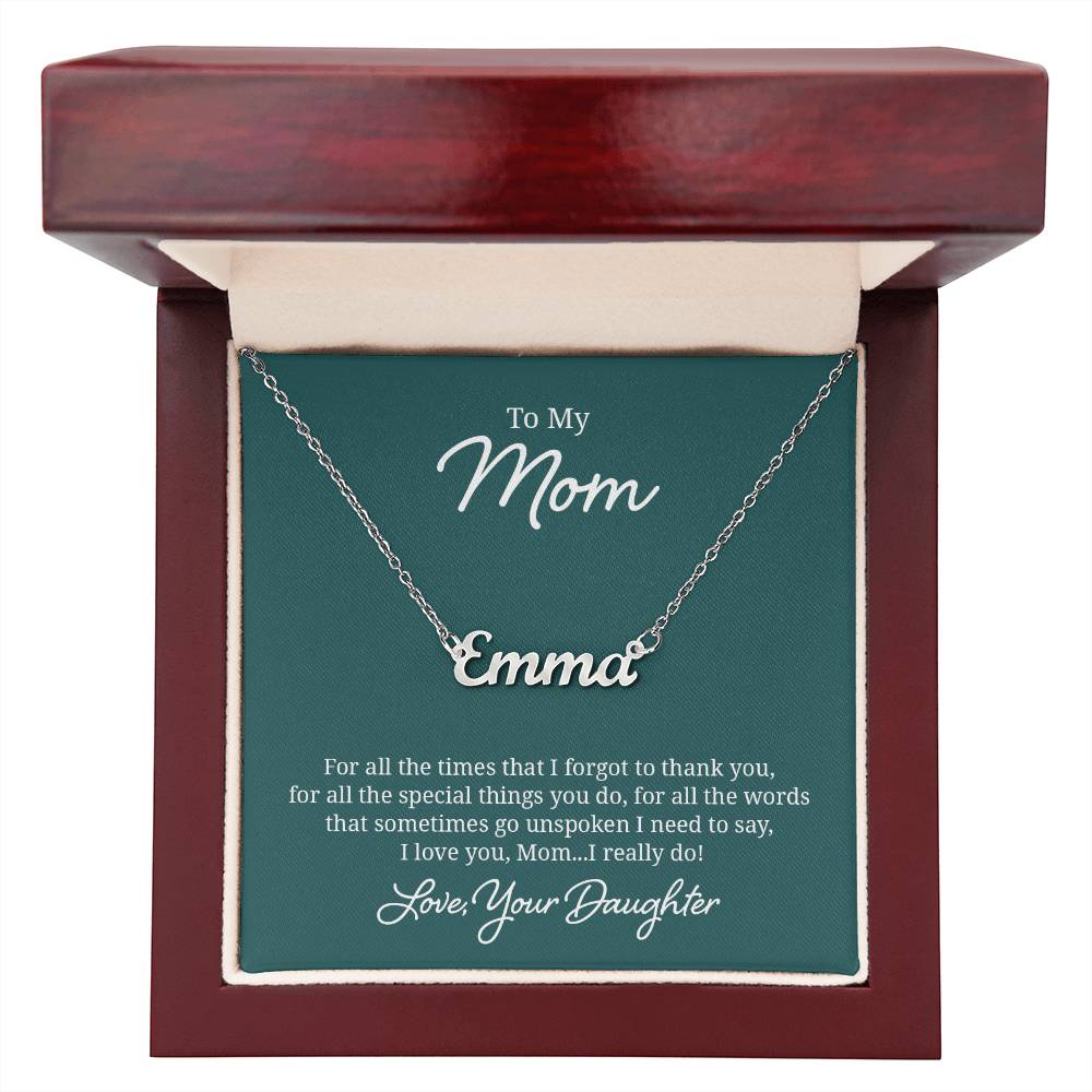 018 - TO MOM FROM DAUGHTER - CUSTOM NAME NECKLACE