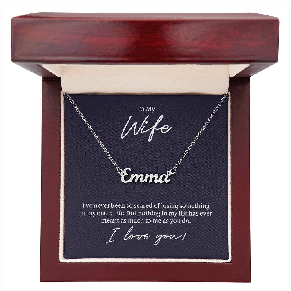 017 - TO WIFE - CUSTOM NAME NECKLACE