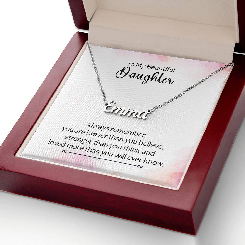 015 - TO DAUGHTER - CUSTOM NAME NECKLACE