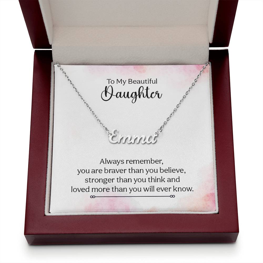 015 - TO DAUGHTER - CUSTOM NAME NECKLACE