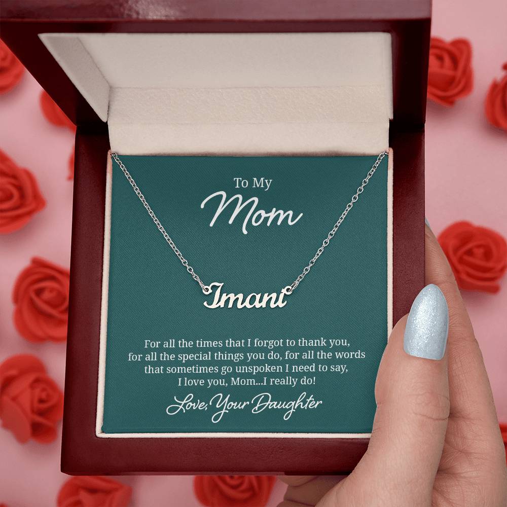 018 - TO MOM FROM DAUGHTER - CUSTOM NAME NECKLACE