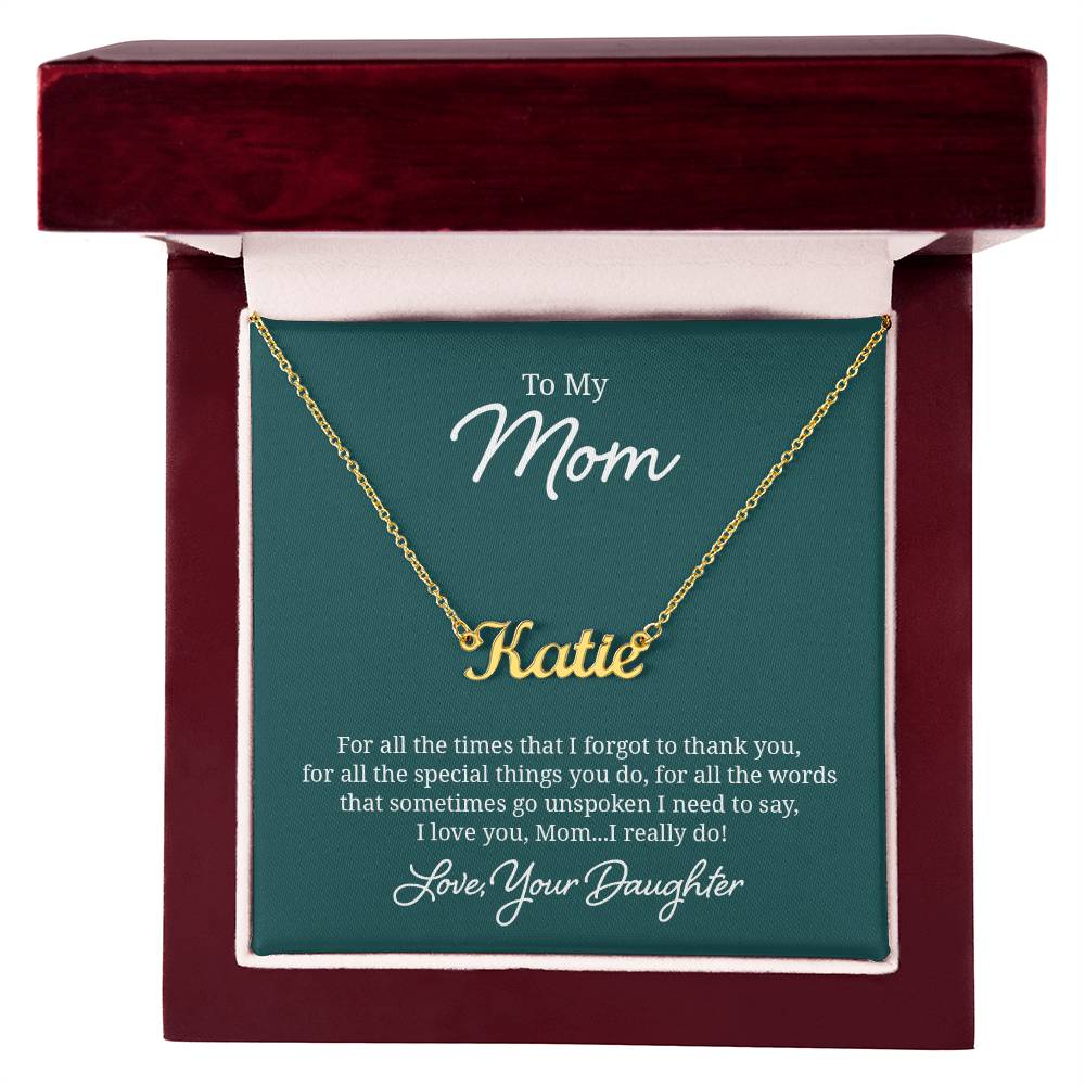 018 - TO MOM FROM DAUGHTER - CUSTOM NAME NECKLACE