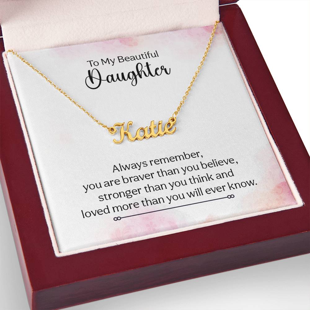 015 - TO DAUGHTER - CUSTOM NAME NECKLACE