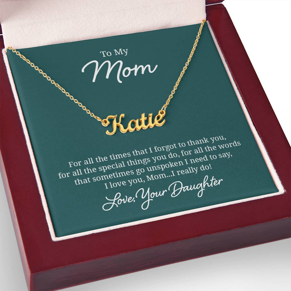 018 - TO MOM FROM DAUGHTER - CUSTOM NAME NECKLACE