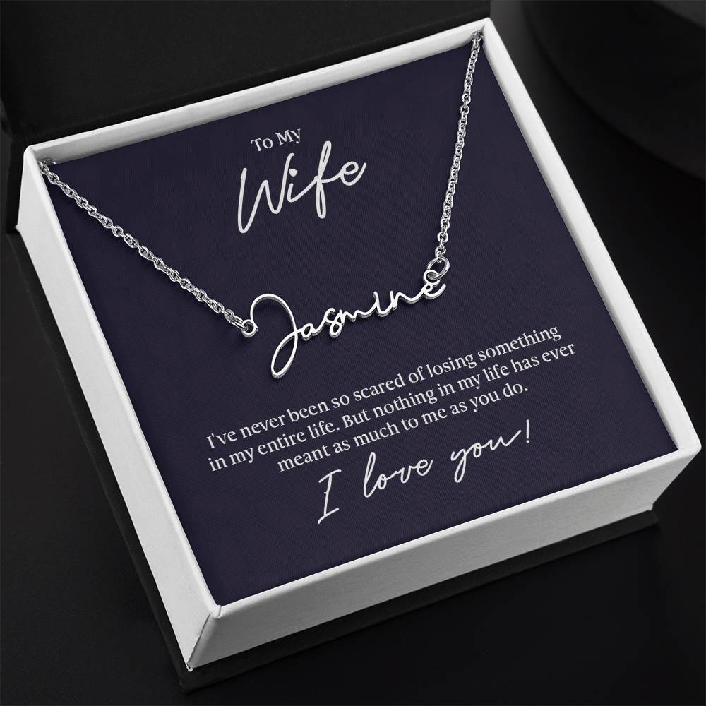 017 - TO WIFE - SIGNATURE NAME NECKLACE