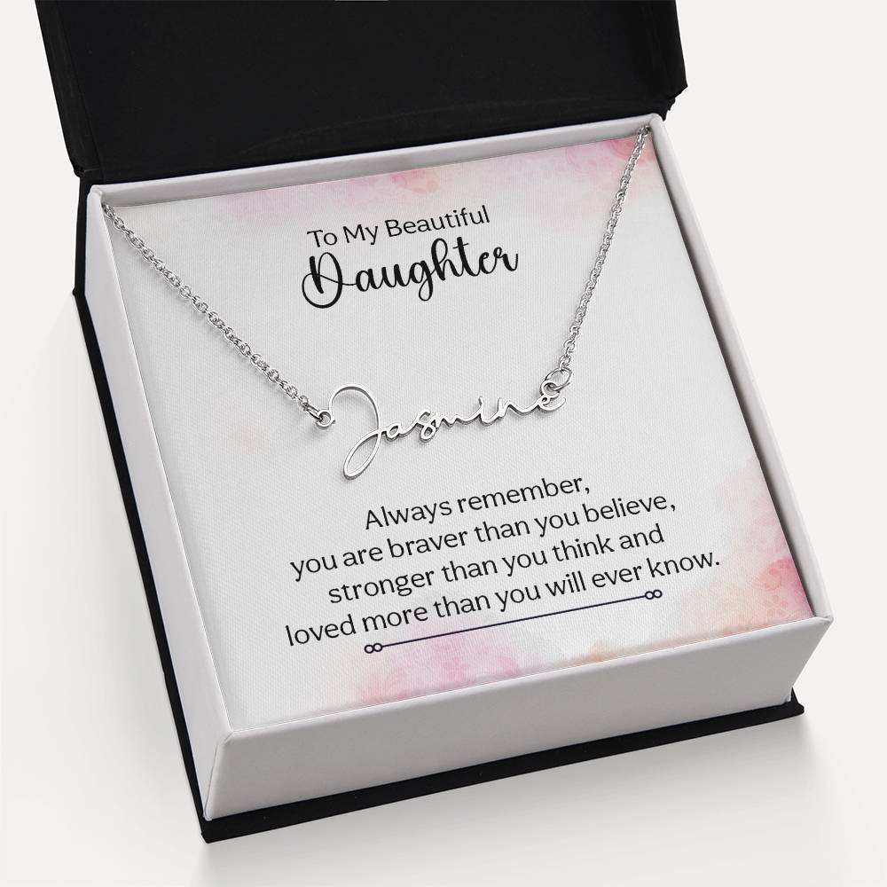 015 - TO DAUGHTER - SIGNATURE NAME NECKLACE