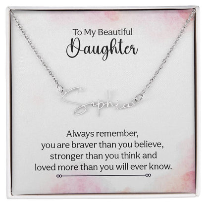 015 - TO DAUGHTER - SIGNATURE NAME NECKLACE