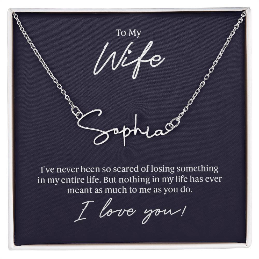 017 - TO WIFE - SIGNATURE NAME NECKLACE