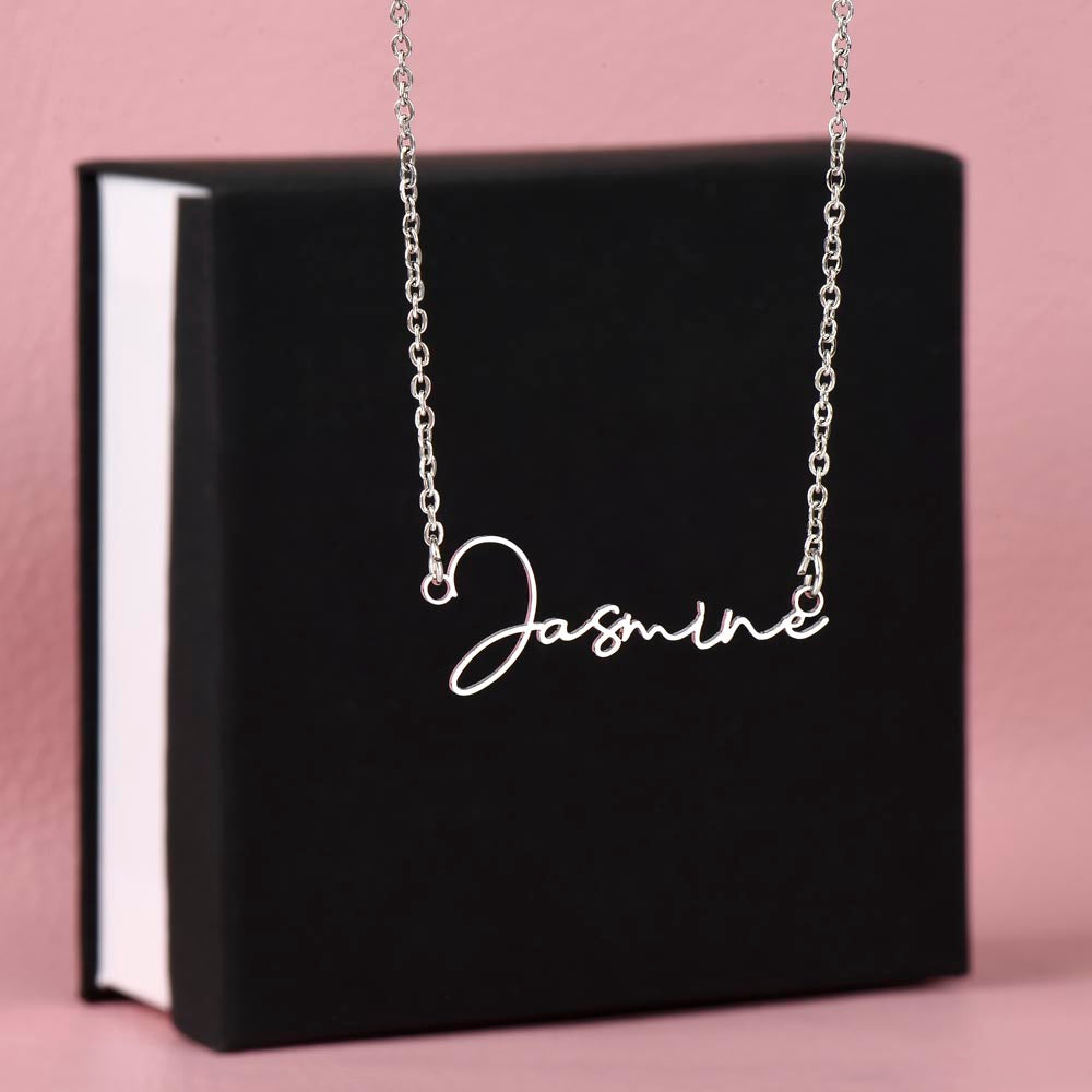 001 - TO DAUGHTER FROM DAD - SIGNATURE NAME NECKLACE