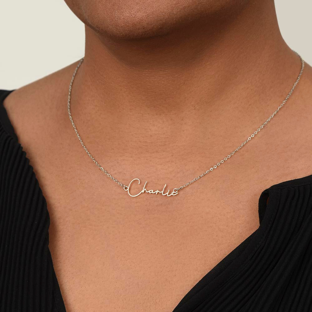 001 - TO DAUGHTER FROM DAD - SIGNATURE NAME NECKLACE