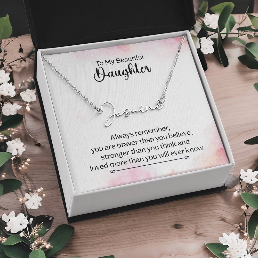 015 - TO DAUGHTER - SIGNATURE NAME NECKLACE