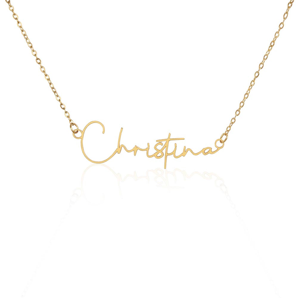 001 - TO DAUGHTER FROM DAD - SIGNATURE NAME NECKLACE