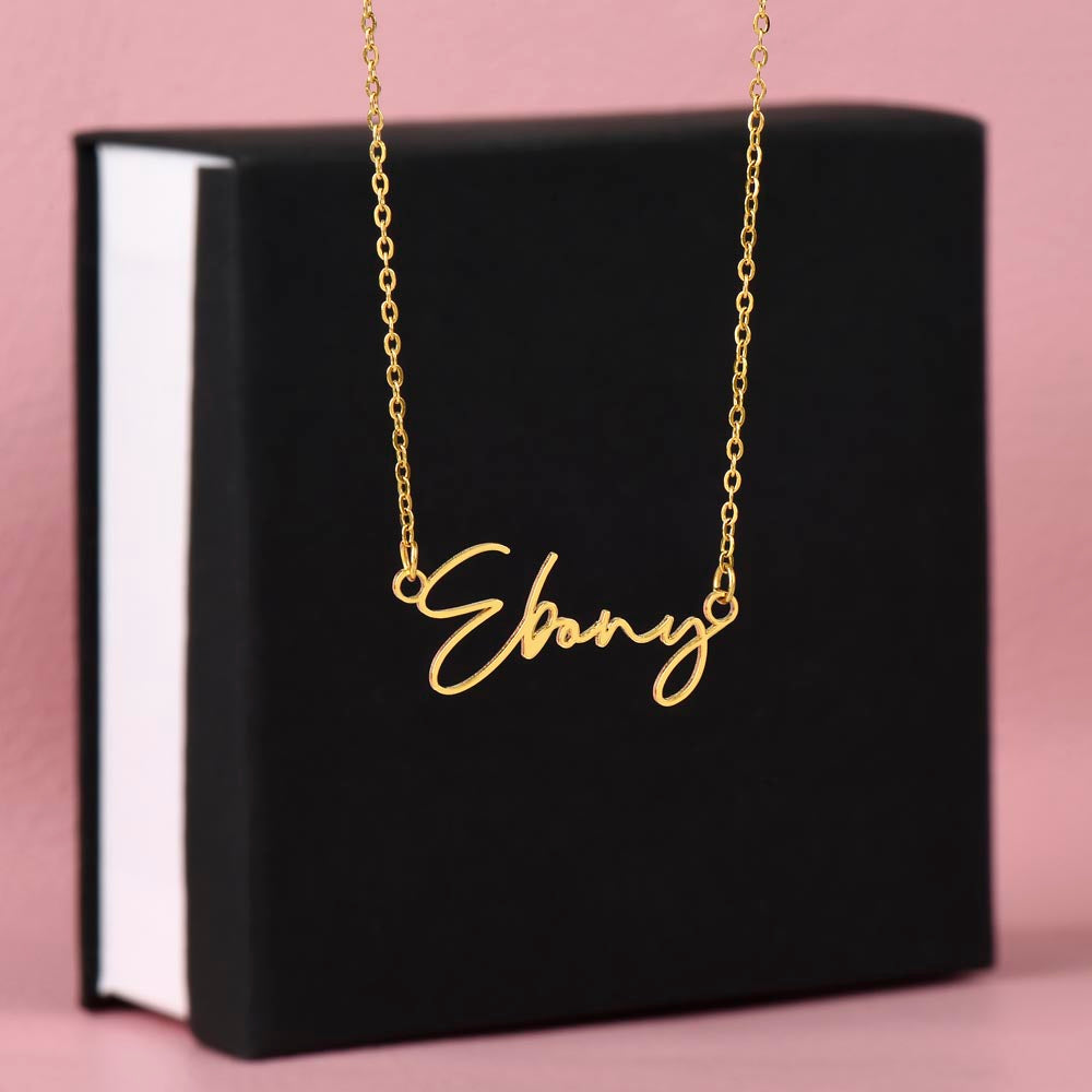 001 - TO DAUGHTER FROM DAD - SIGNATURE NAME NECKLACE