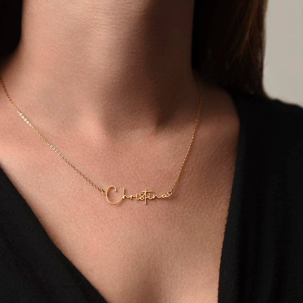 001 - TO DAUGHTER FROM DAD - SIGNATURE NAME NECKLACE