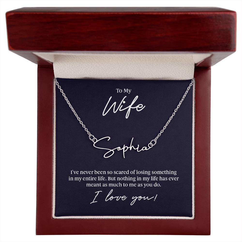 017 - TO WIFE - SIGNATURE NAME NECKLACE