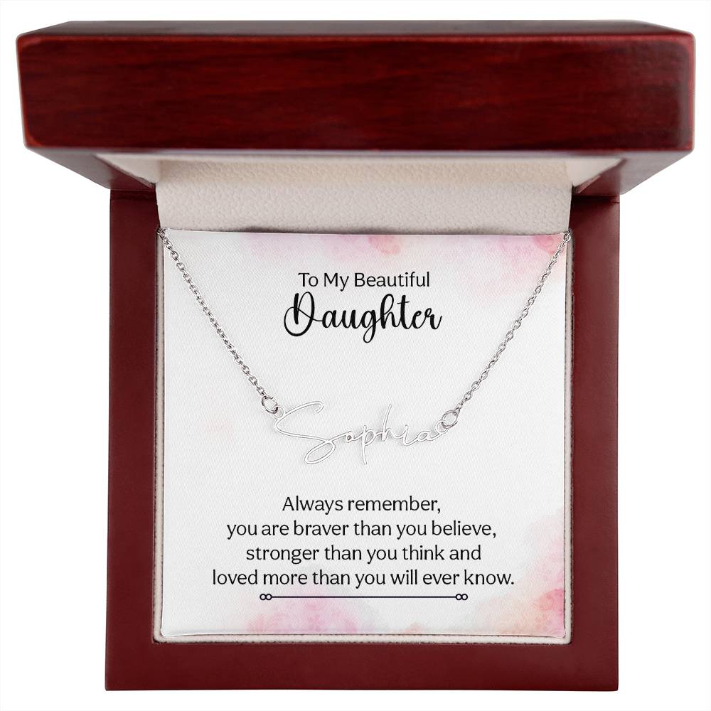 015 - TO DAUGHTER - SIGNATURE NAME NECKLACE