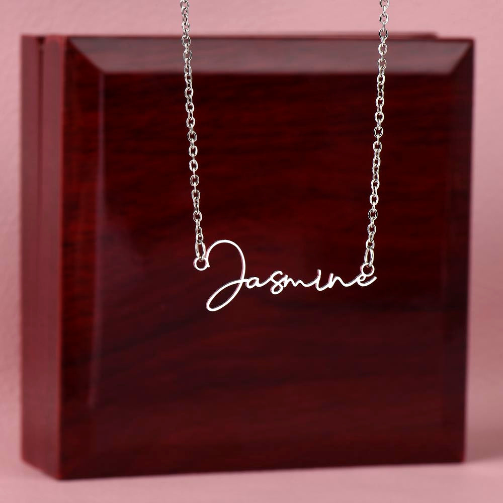 001 - TO DAUGHTER FROM DAD - SIGNATURE NAME NECKLACE