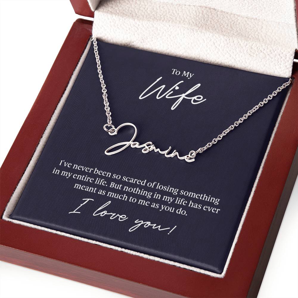 017 - TO WIFE - SIGNATURE NAME NECKLACE