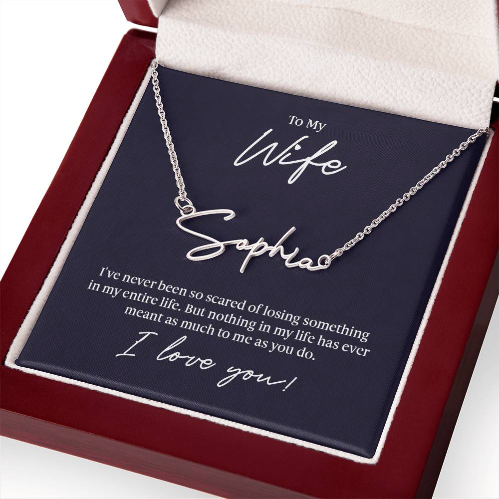 017 - TO WIFE - SIGNATURE NAME NECKLACE