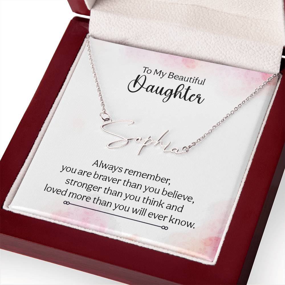 015 - TO DAUGHTER - SIGNATURE NAME NECKLACE