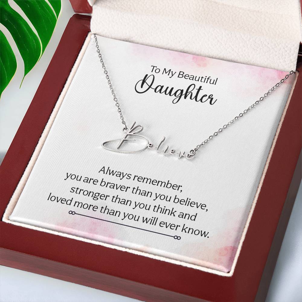 015 - TO DAUGHTER - SIGNATURE NAME NECKLACE