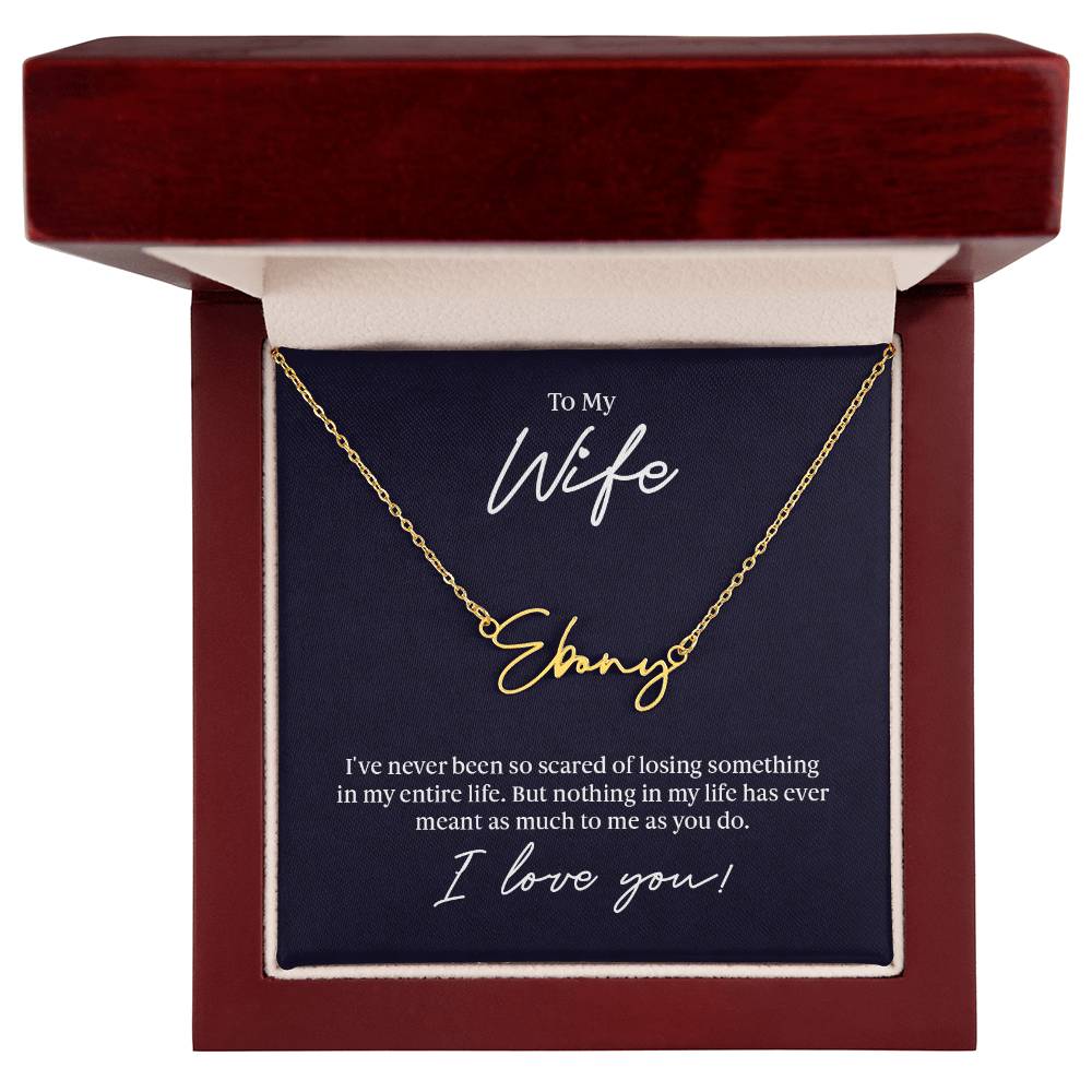 017 - TO WIFE - SIGNATURE NAME NECKLACE