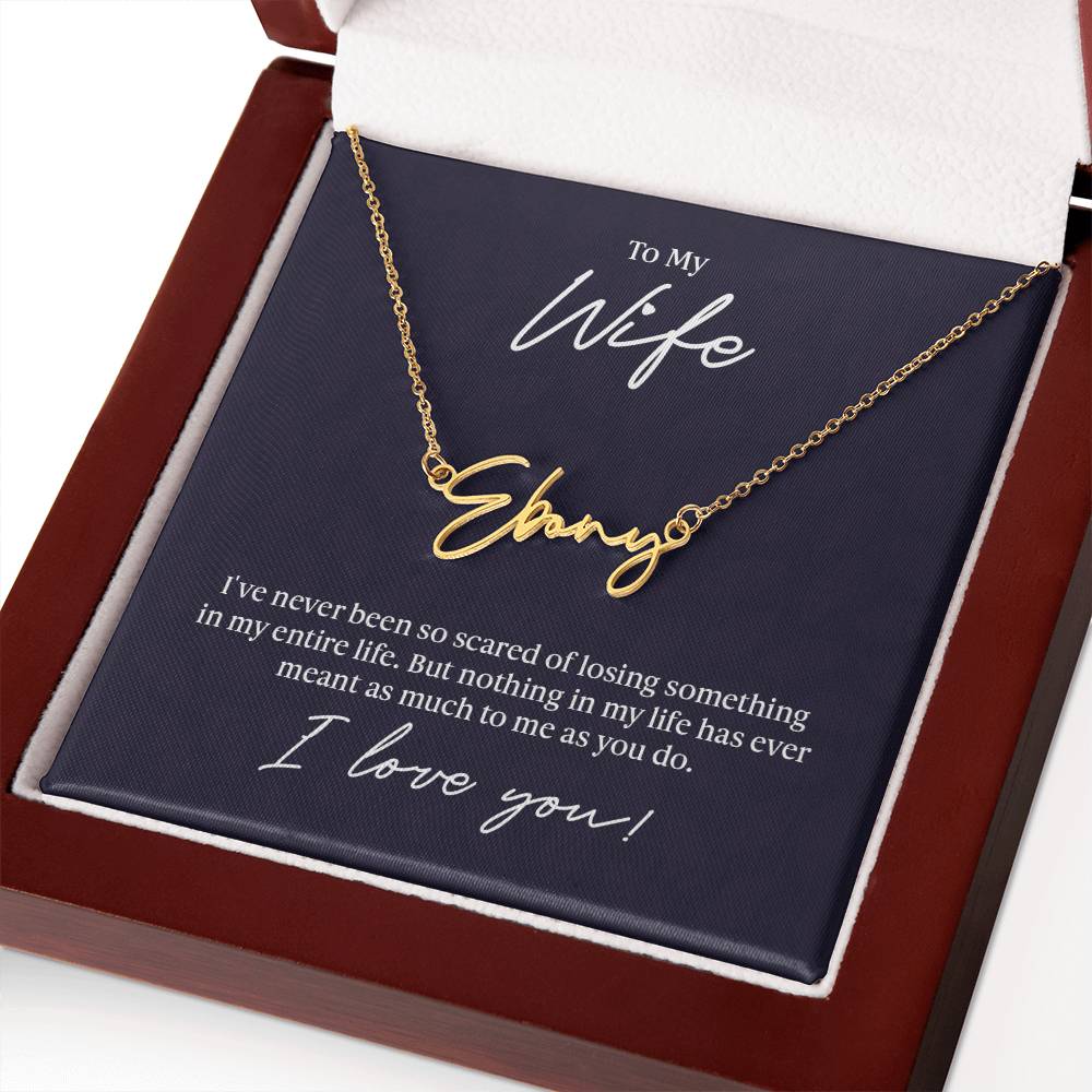 017 - TO WIFE - SIGNATURE NAME NECKLACE