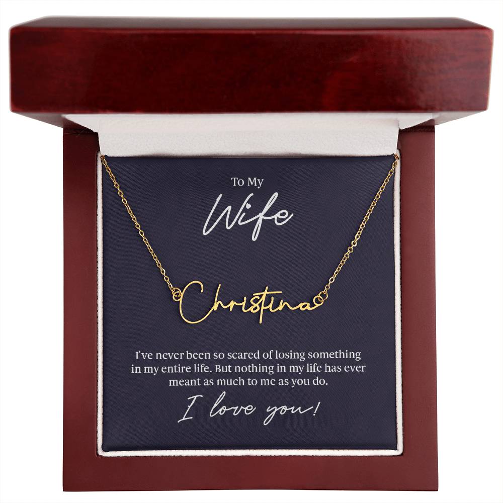 017 - TO WIFE - SIGNATURE NAME NECKLACE