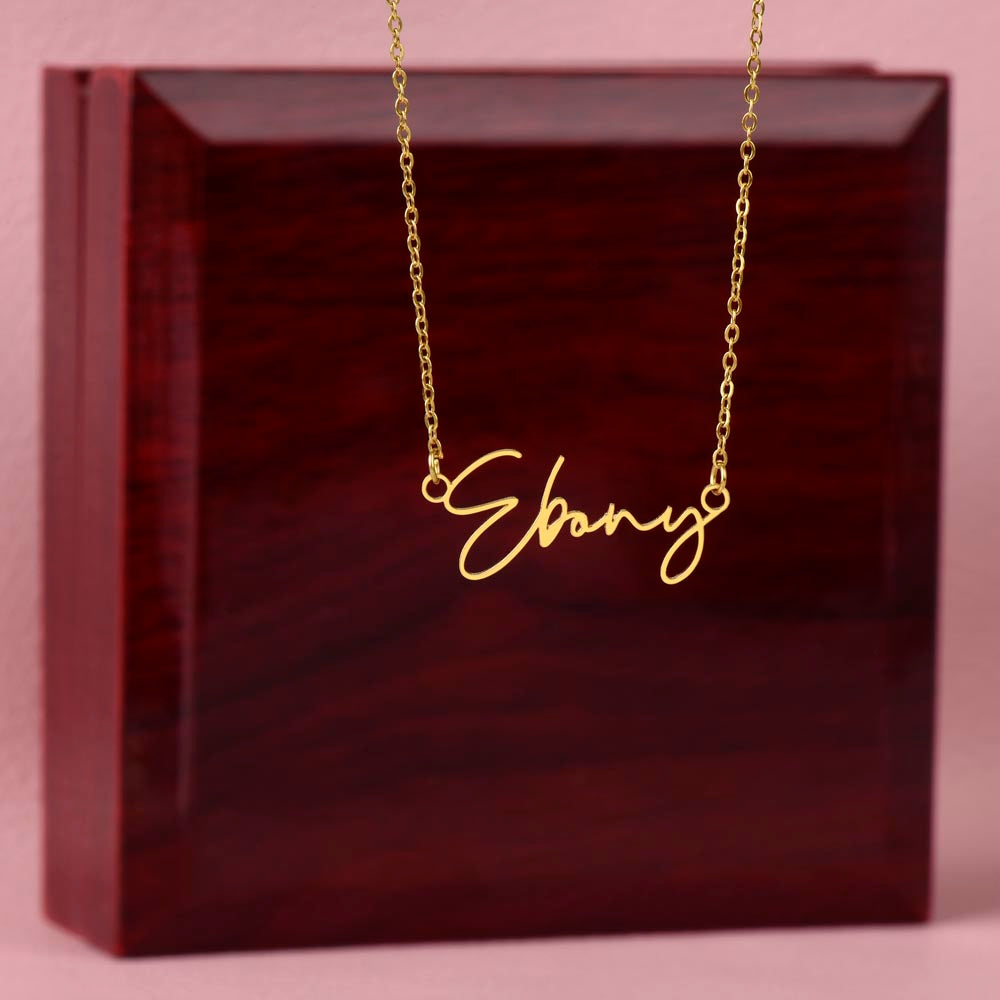 001 - TO DAUGHTER FROM DAD - SIGNATURE NAME NECKLACE