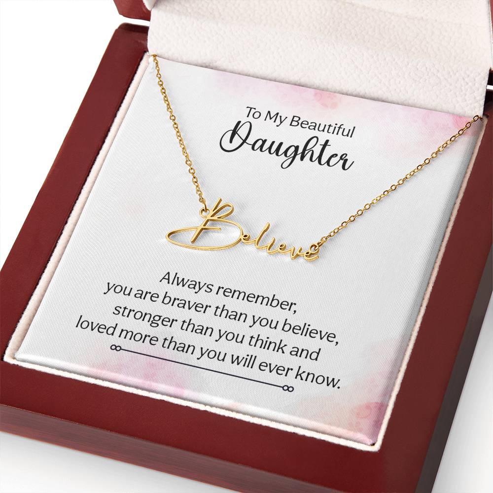 015 - TO DAUGHTER - SIGNATURE NAME NECKLACE