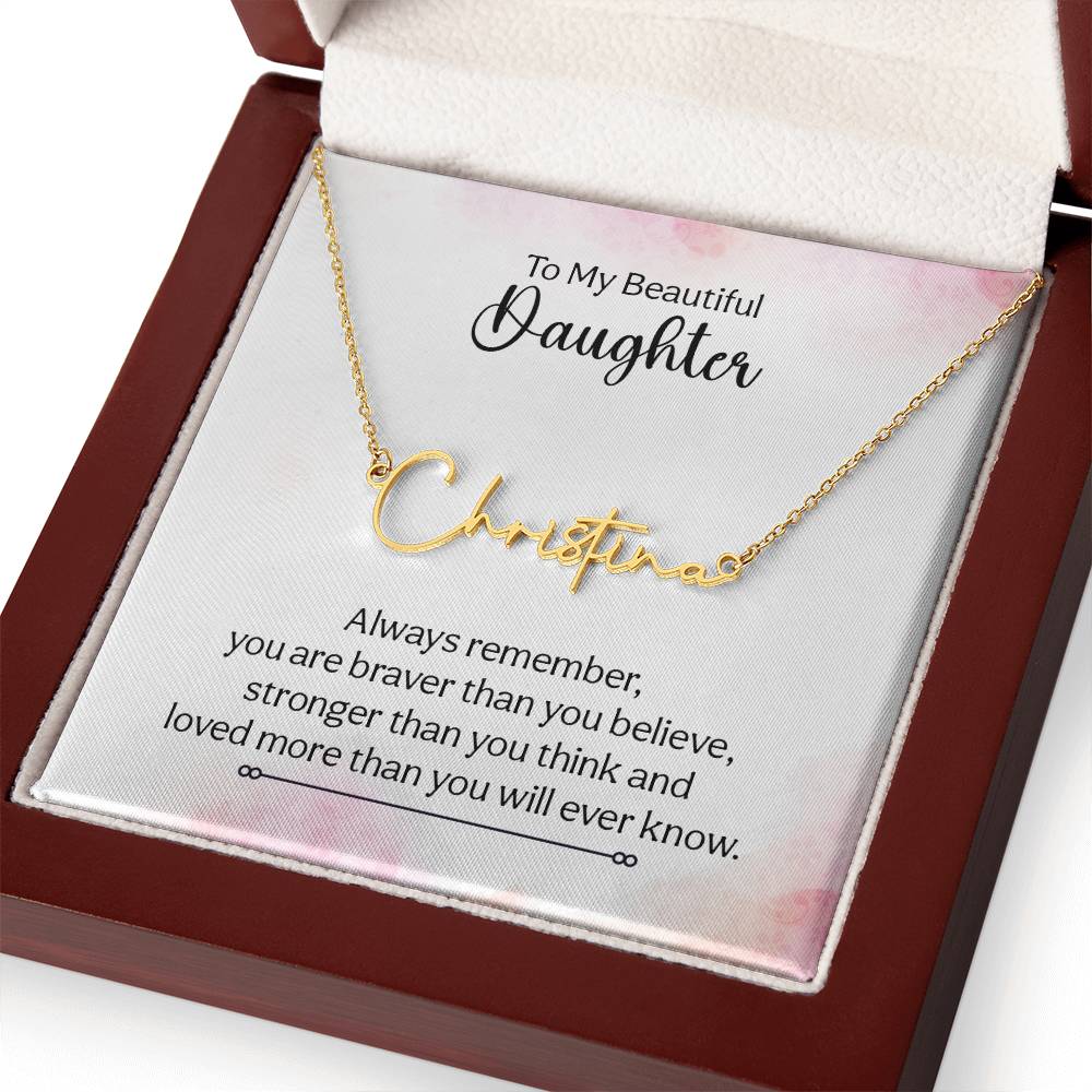 015 - TO DAUGHTER - SIGNATURE NAME NECKLACE