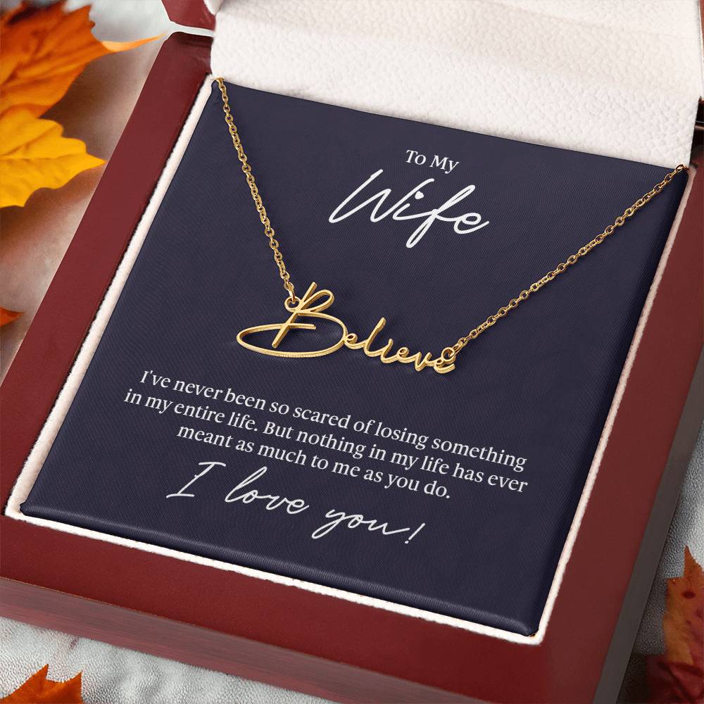 017 - TO WIFE - SIGNATURE NAME NECKLACE