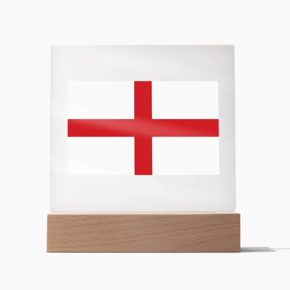 FLAG OF ENGLAND - SQUARE ACRYLIC PLAQUE