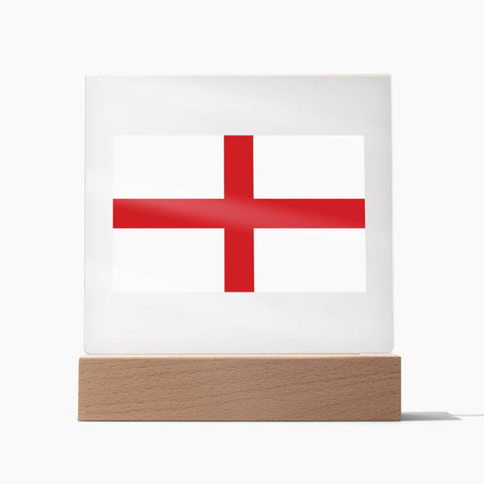 FLAG OF ENGLAND - SQUARE ACRYLIC PLAQUE