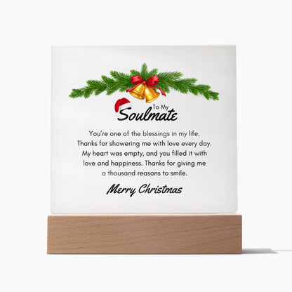 Christmas Gifts, To Soulmate, Acrylic Square Plaque, You Are One Of The Blessings In My Life