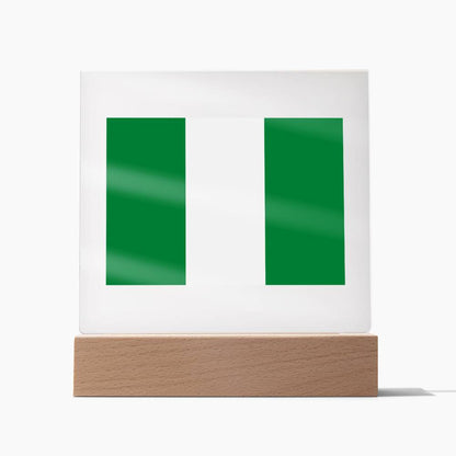 FLAG OF NIGERIA - SQUARE ACRYLIC PLAQUE