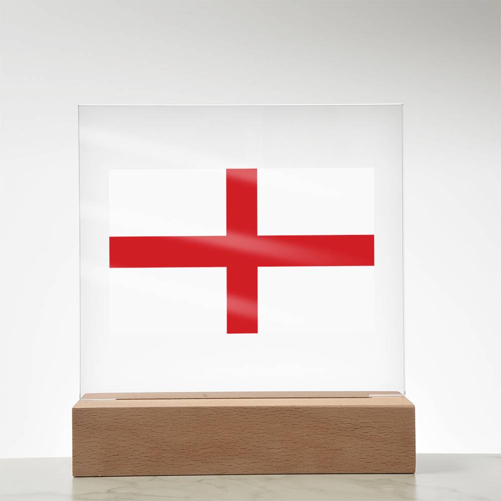 FLAG OF ENGLAND - SQUARE ACRYLIC PLAQUE