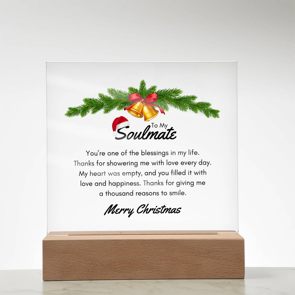 Christmas Gifts, To Soulmate, Acrylic Square Plaque, You Are One Of The Blessings In My Life